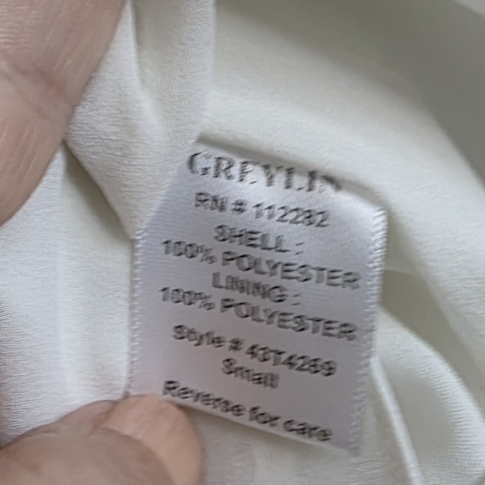 Greylin White Beaded Tank Top Size Small - Picture 6 of 6